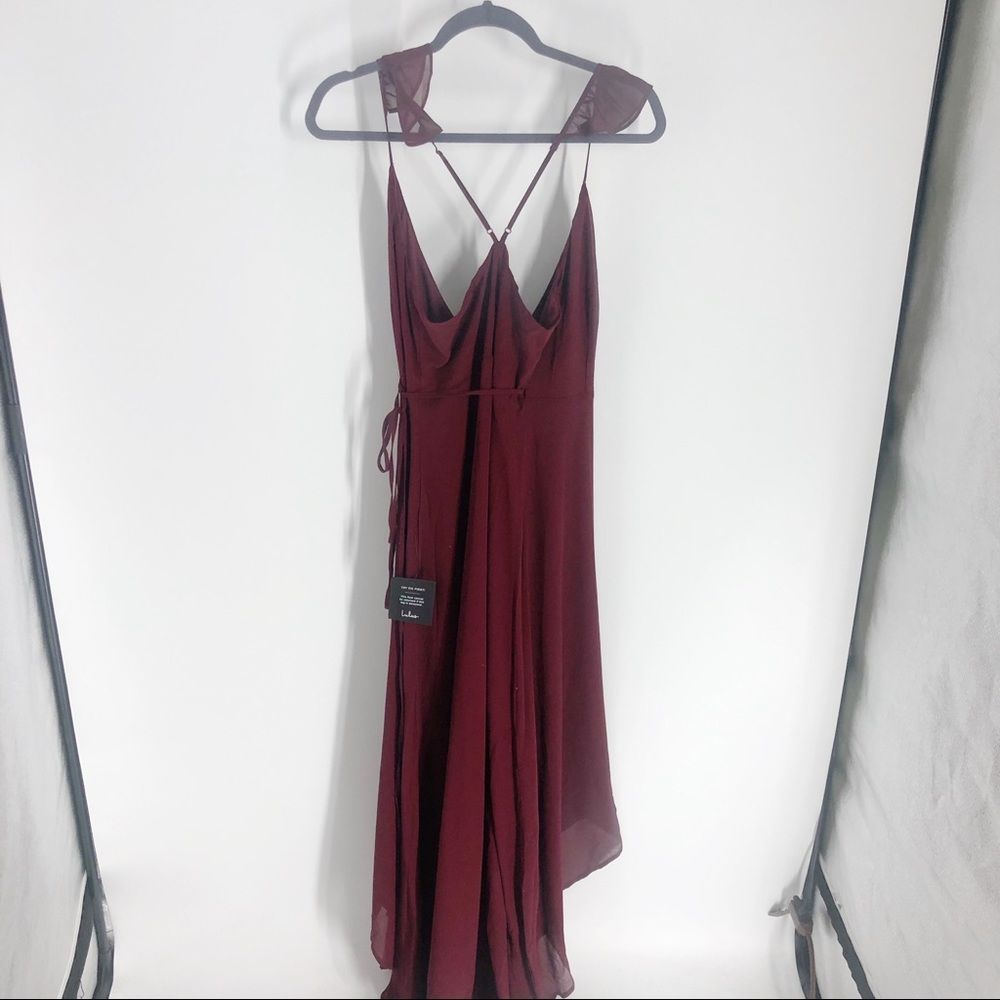 Lulu’s NWT Heroes To Us Dress Burgundy Sz M - Picture 10 of 11